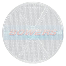 White/Clear 60mm Round Stick On Front Reflector